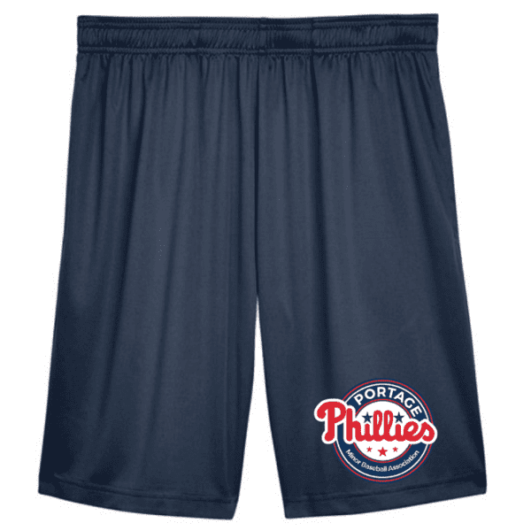 Navy TT11SH Team 365 Zone Performance Short with Portage Phillies logo