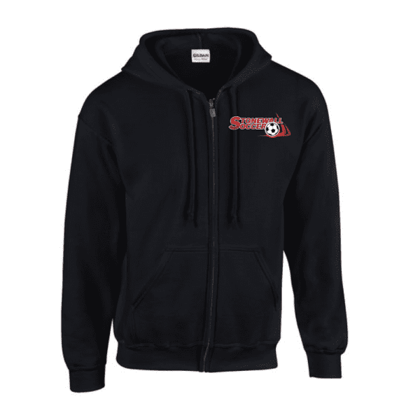 G186 Gildan Heavy Blend 8 oz., 50/50 Full-Zip Hooded Sweatshirt - Black