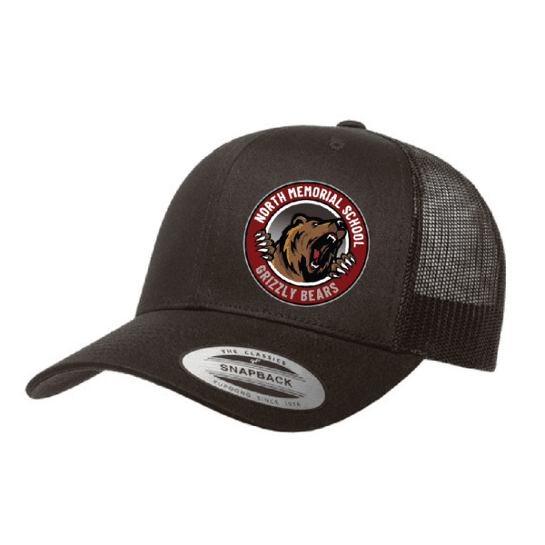 6606 Yupoong Adult Retro Trucker Cap - Black