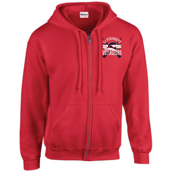 G186 Gildan Heavy Blend 8 oz., 50/50 Full-Zip Hooded Sweatshirt - Red